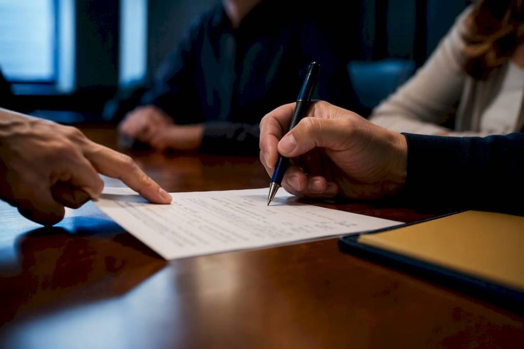 Jurors reviewing a special verdict form