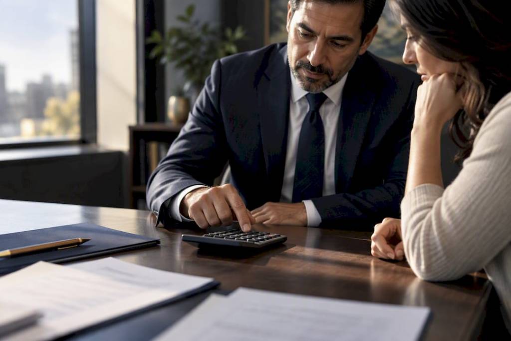 Hands reviewing Chapter 13 income calculation