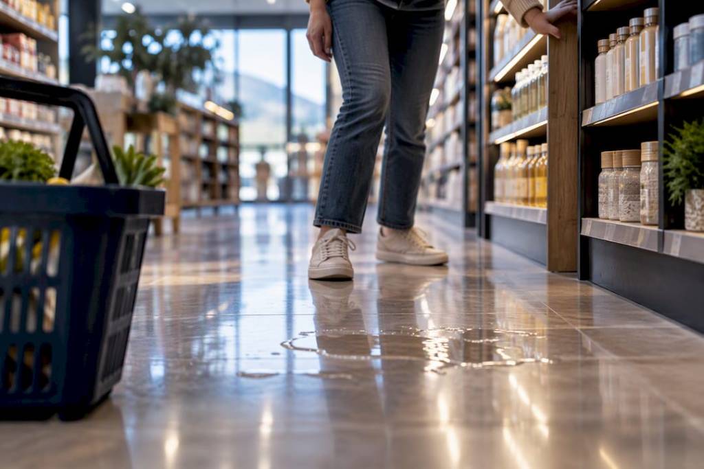 Wet retail floor hazard in Utah claim context