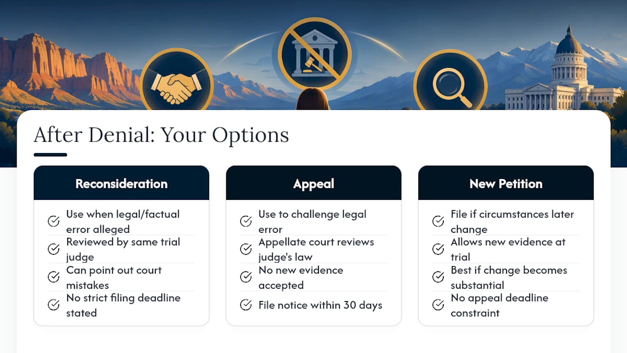 What Happens If the Court Denies Your Modification? — overview diagram