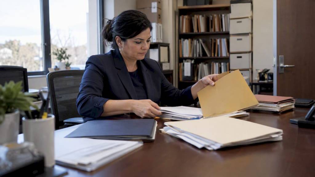 Attorney assembling workers compensation settlement packet